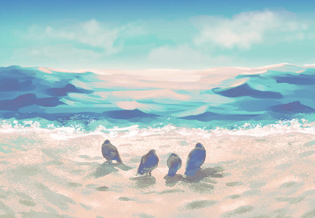 "Another Beach" – Project for Design I: Form &amp; Space [process work]