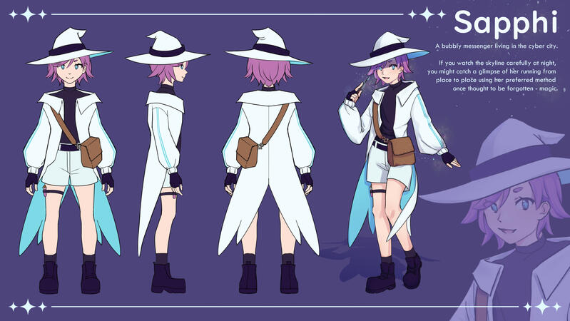 Original character concept - turnaround sheet