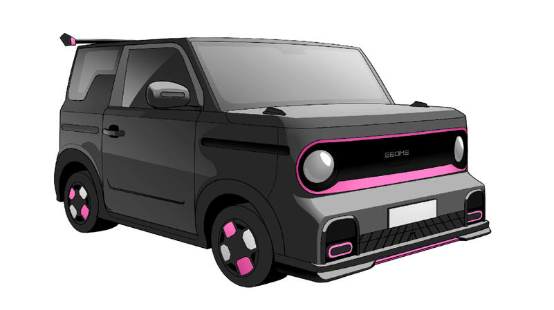 Geely Panda Mini EV - Go Kart Edition (2 point perspective study)