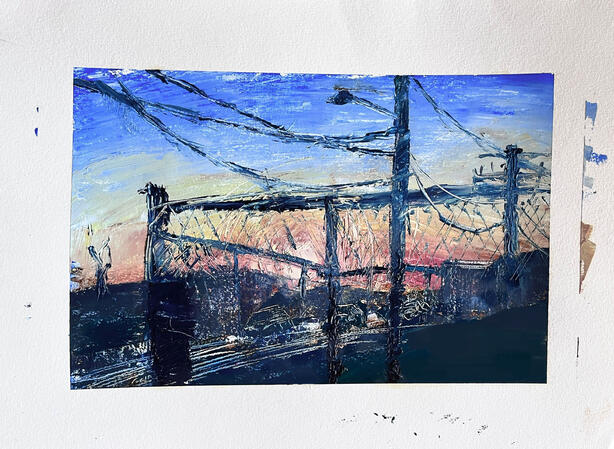 Palette knife oil painting. For Painting &amp; Mixed Media Studio course